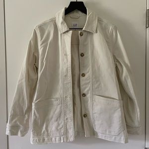 Gap Work Jacket in Cream/White